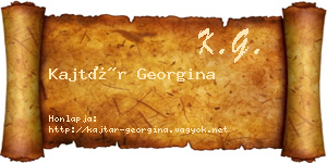 Kajtár Georgina névjegykártya