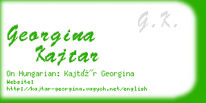georgina kajtar business card